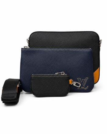 Louis Vuitton Trio Messenger Black & Navy – Muška Crossbody Torba sa Novčanikom