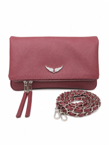Zadig & Voltaire Chain Bag Rose Silver – Ženska Elegantna Torbica
