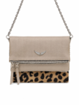Zadig & Voltaire Chain Bag Leopard Beige – Ženska Elegantna Torbica