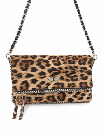 Zadig & Voltaire Chain Bag Leopard – Ženska Elegantna Torbica