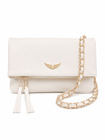 Zadig & Voltaire Chain Bag White Gold – Ženska Elegantna Torbica