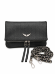 Zadig & Voltaire Chain Bag Black Silver – Ženska Elegantna Torbica