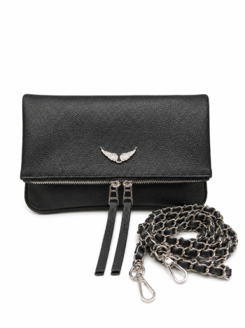 Zadig & Voltaire Chain Bag Black Silver – Ženska Elegantna Torbica