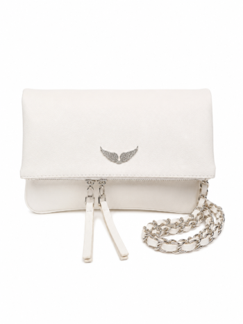 Zadig & Voltaire Chain Bag White Silver – Ženska Elegantna Torbica